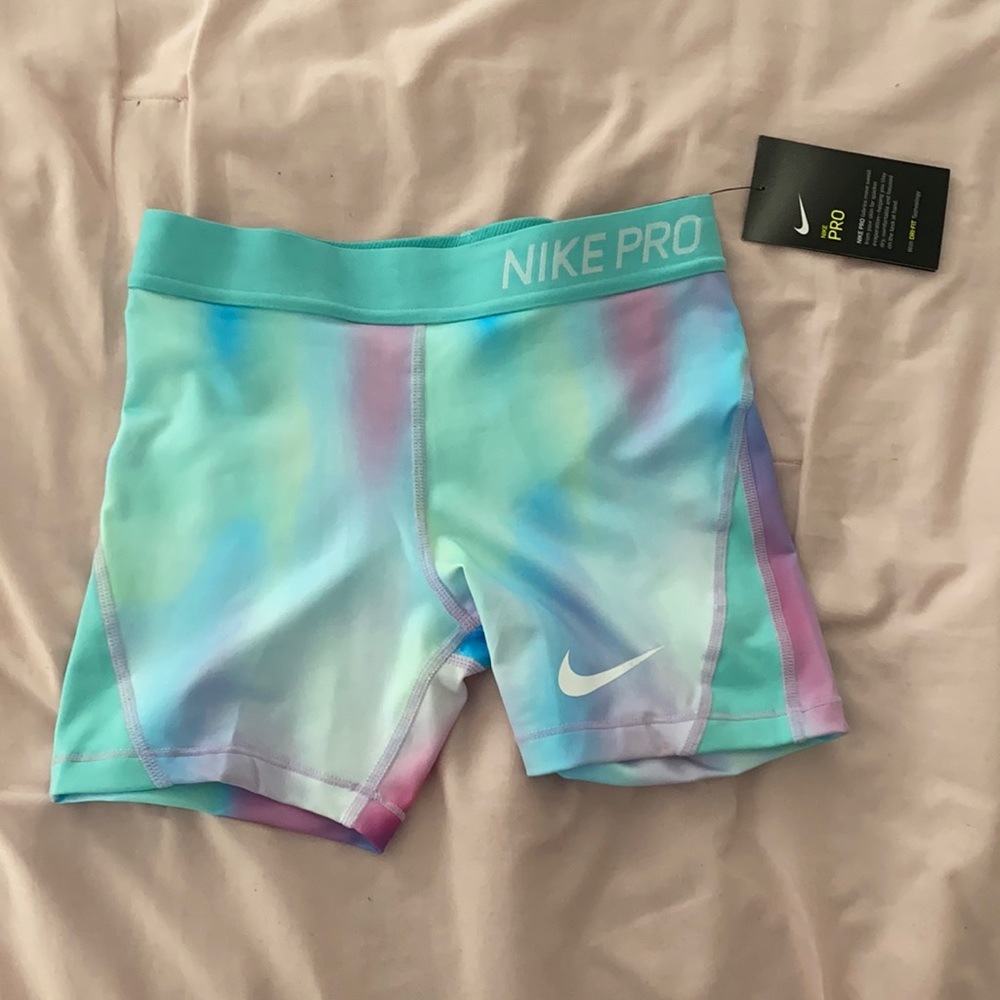 tie-dye Nike Pro shorts